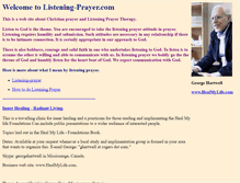 Tablet Screenshot of listening-prayer.com